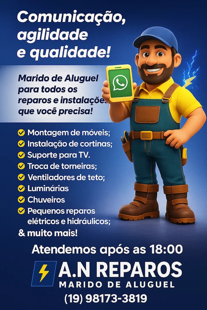 A.N Eletricista, Reparos Residenciais/Portões Eletrónicos - Marido de aluguel