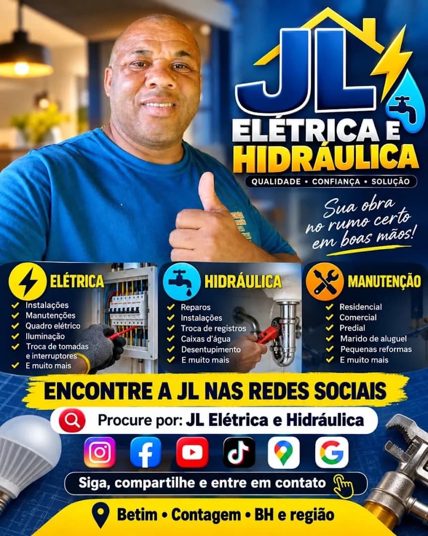 JL Elétrica e Hidráulica | Eletricista em Betim – foto 3