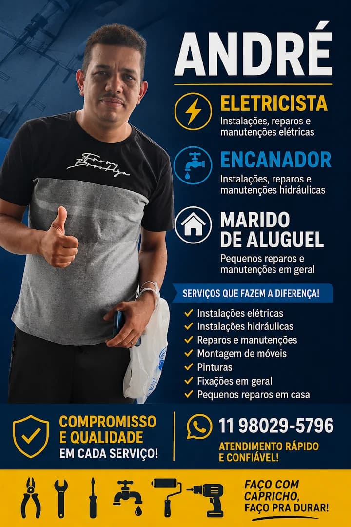 Andre eletricista e encanador – foto 1