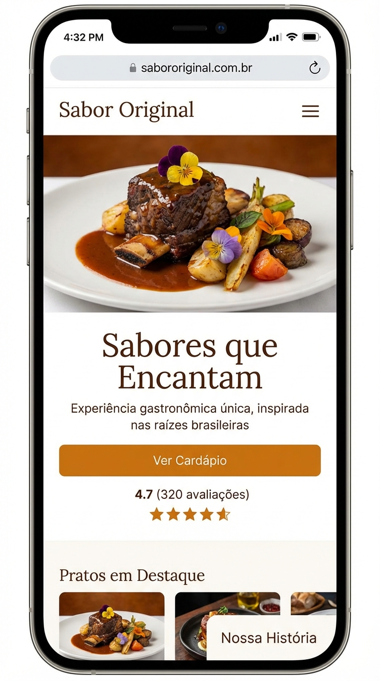 Site para restaurante