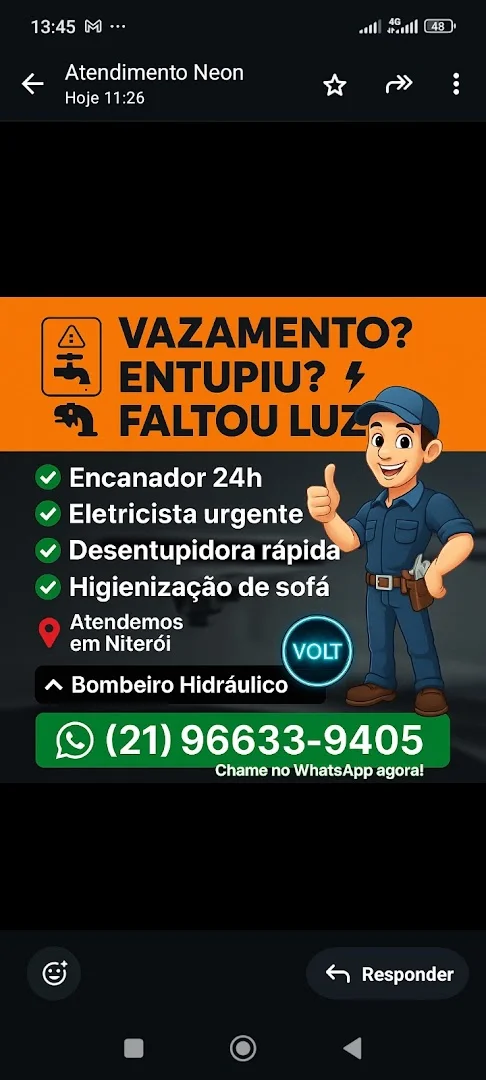 Nitvolts Bombeiro Hidráulico e Desentupidora